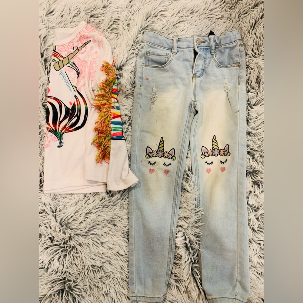 Unicorn outfit girls size 5/6